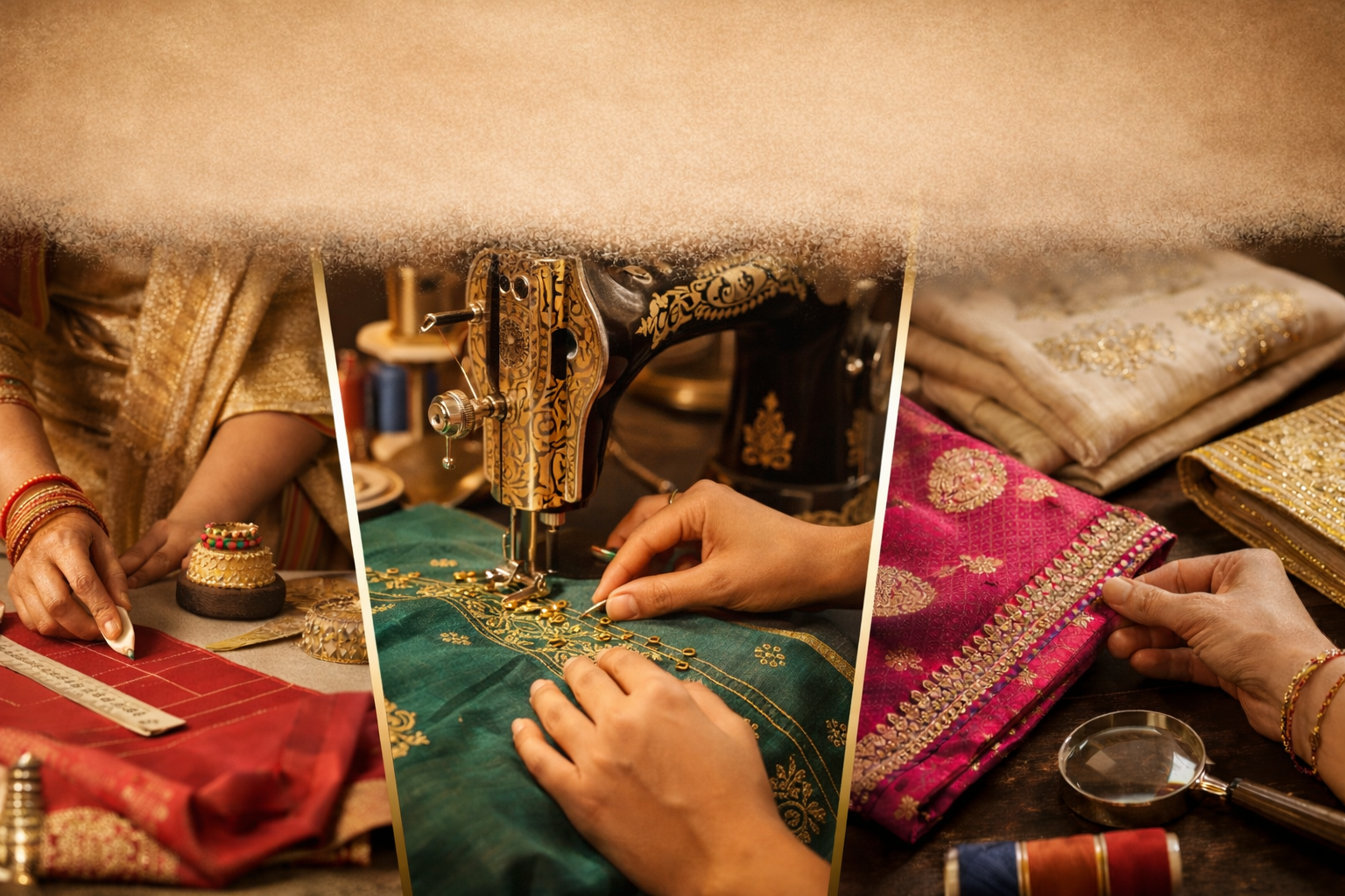 Image of The elegance of a perfect fit : How custom stitching elevates your saree draping experience