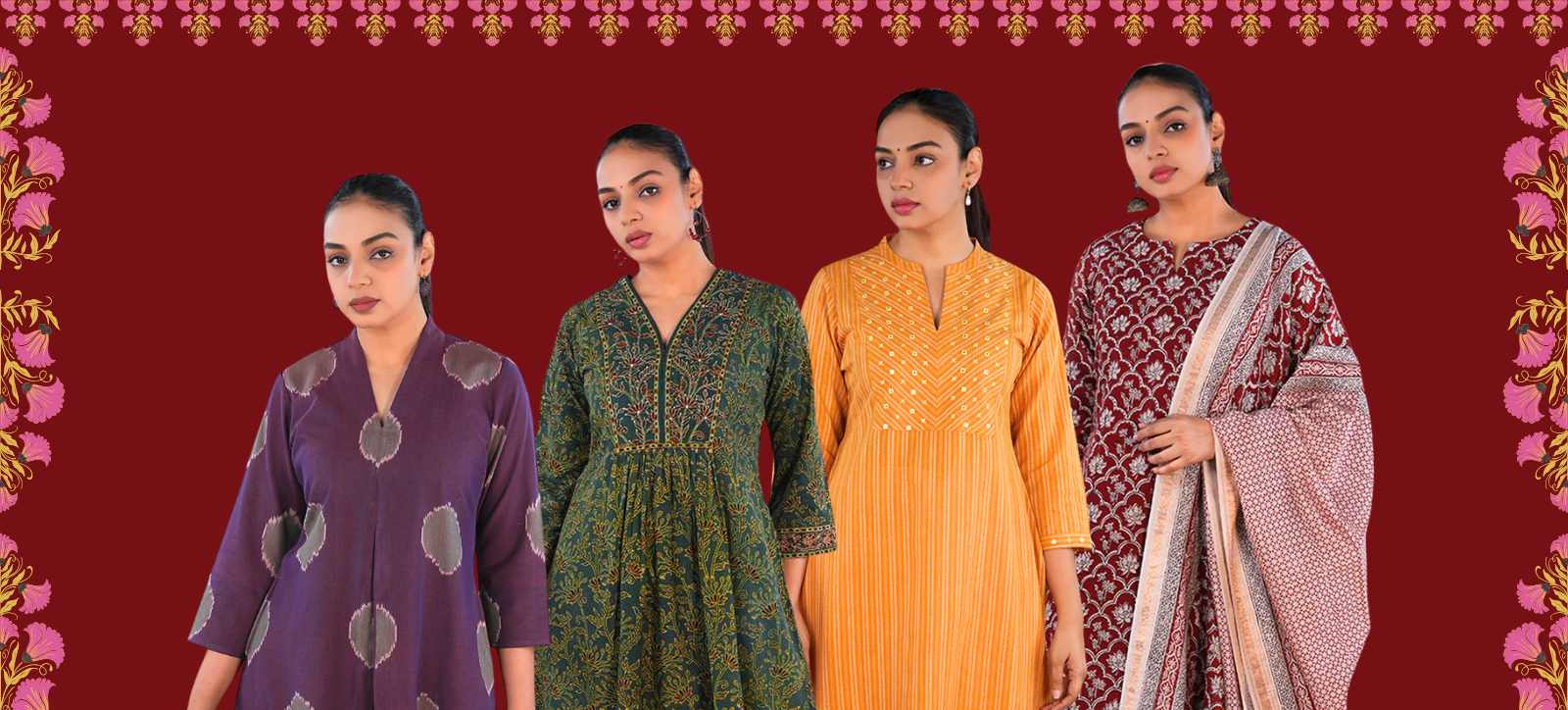 Image of Effortless Ethnic Wear for Women: Handcrafted Textiles for Summer Wardrobe