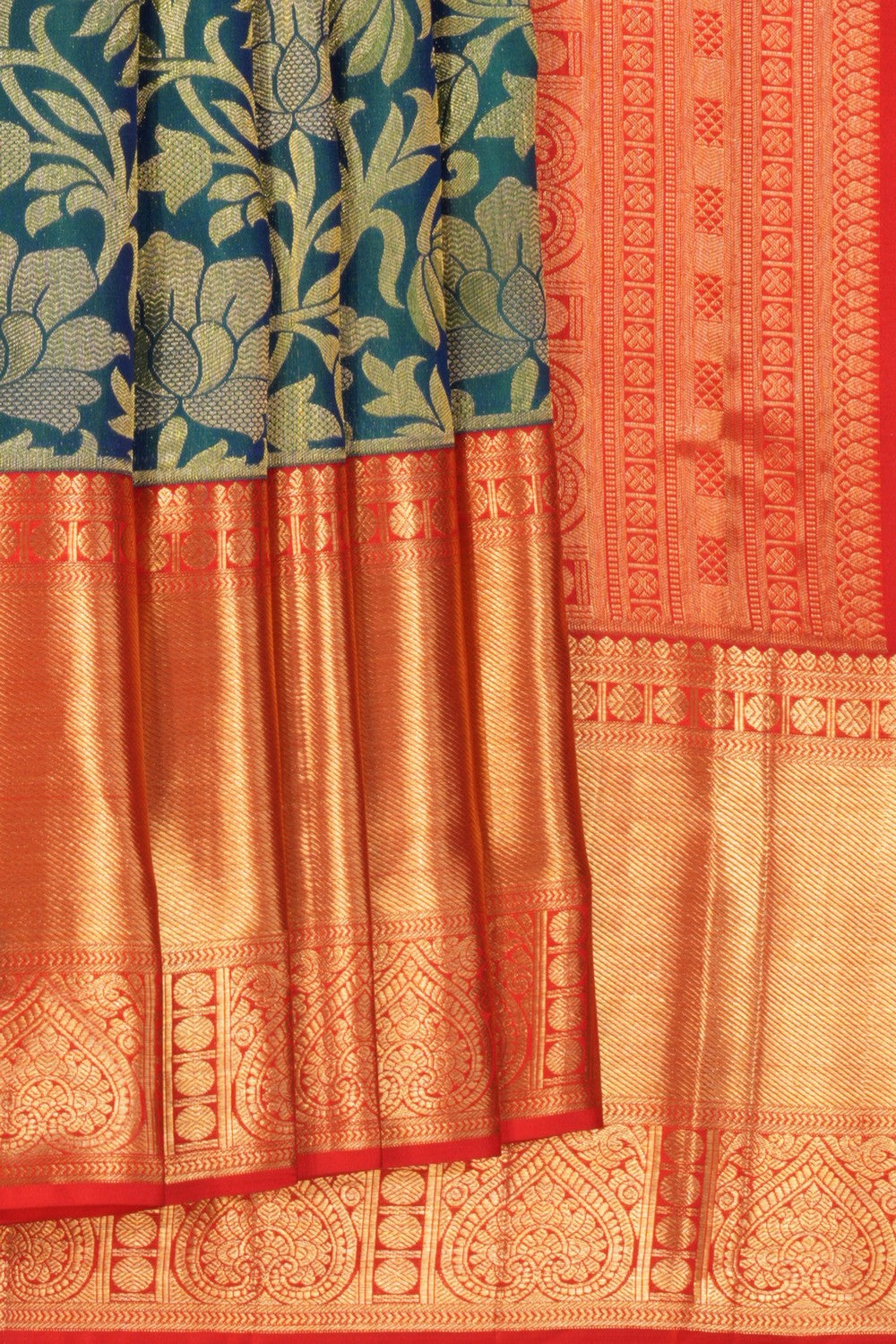 Kanchipattu Brocade Green Saree