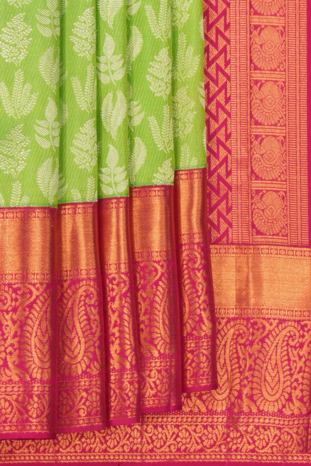 Kanchipattu Brocade Green Saree