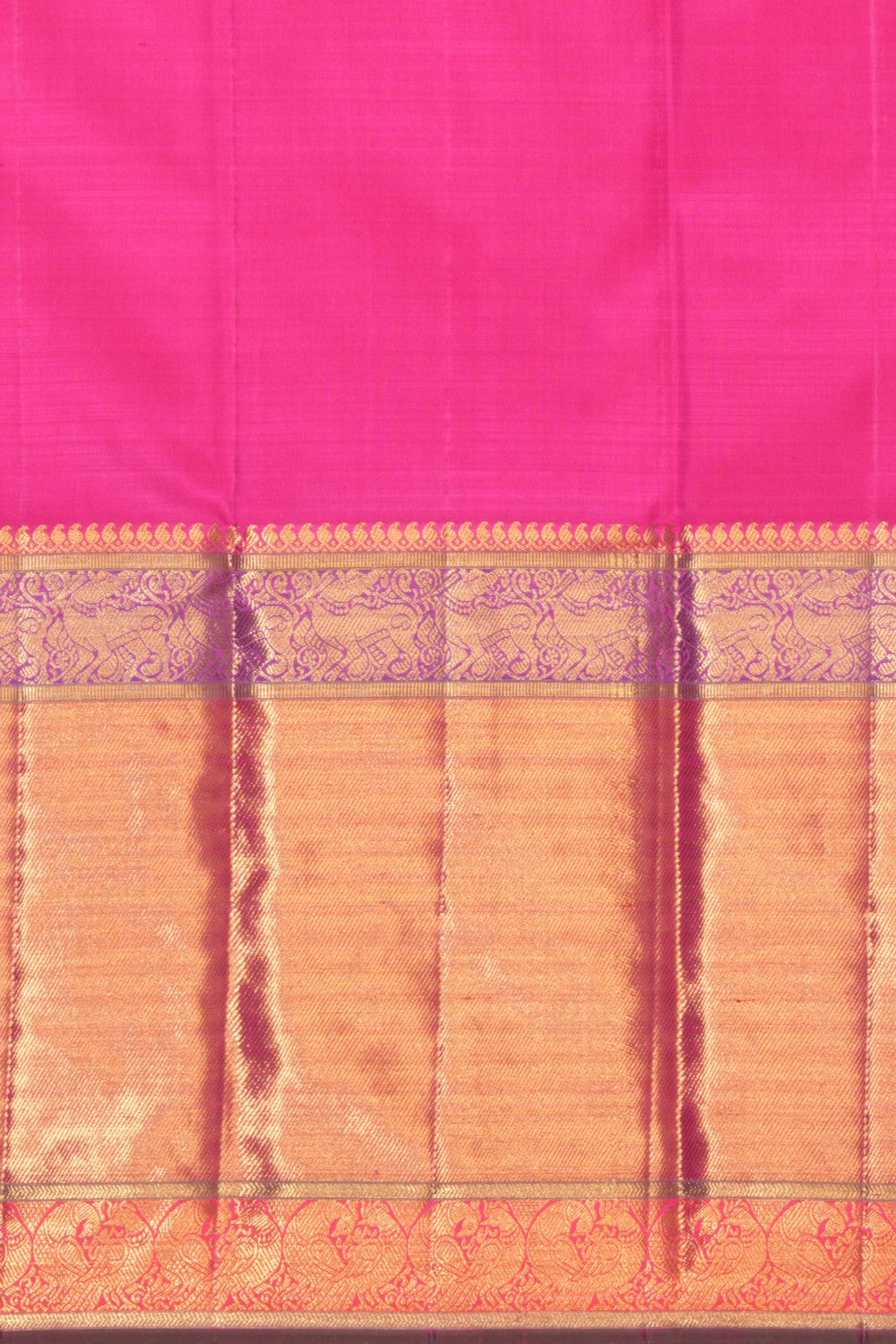 Kanchipattu Brocade Fuchsia Pink Saree