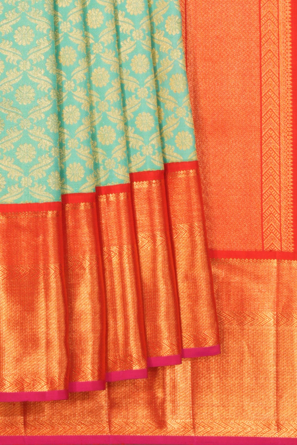 Kanchipattu Brocade Sea Green Saree