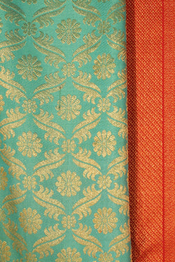 Image of Kanchipattu Brocade Sea Green Saree