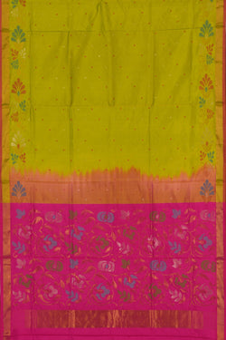 Image of Uppada Silk Green Saree