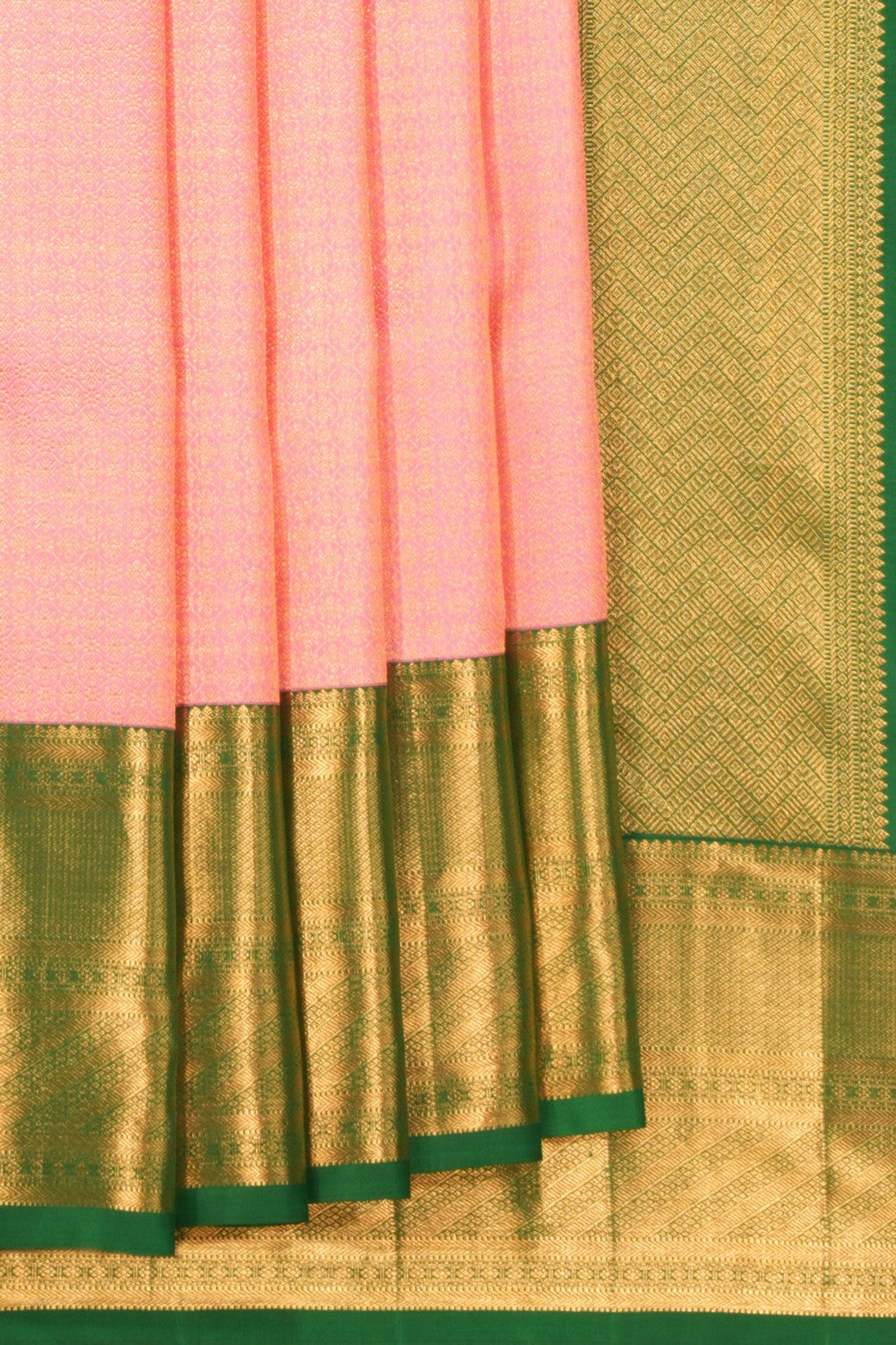 Kanchipattu Brocade Pink Saree