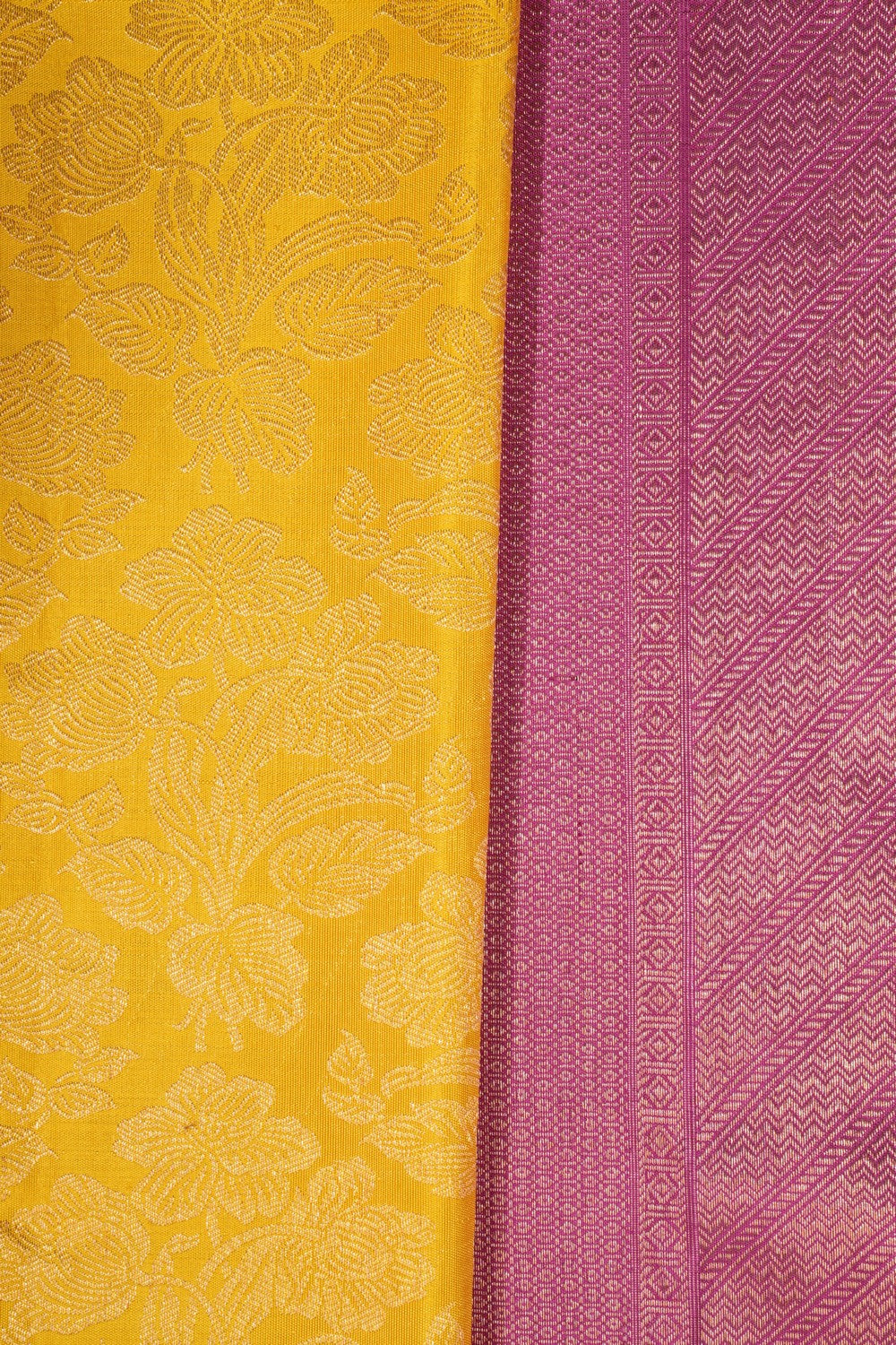 Kanchipattu Brocade Yellow Saree