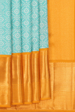 Image of Kanchipattu Brocade Blue Saree