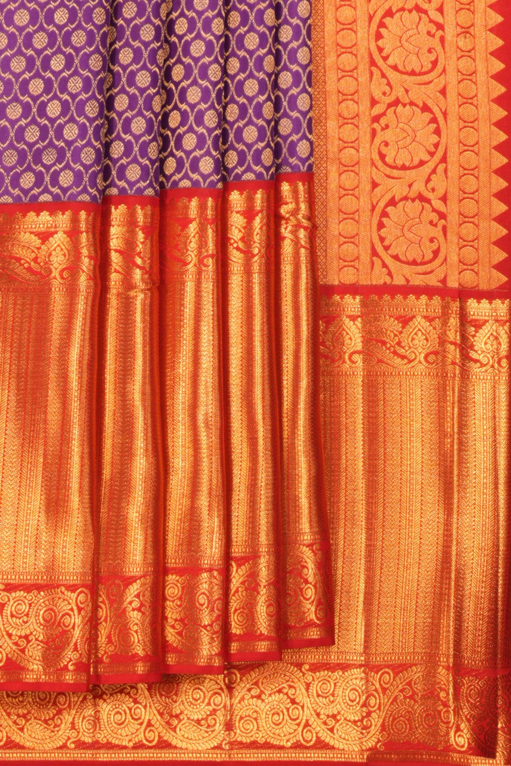 Kanchipattu Brocade Purple Saree