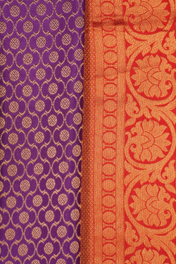 Image of Kanchipattu Brocade Purple Saree