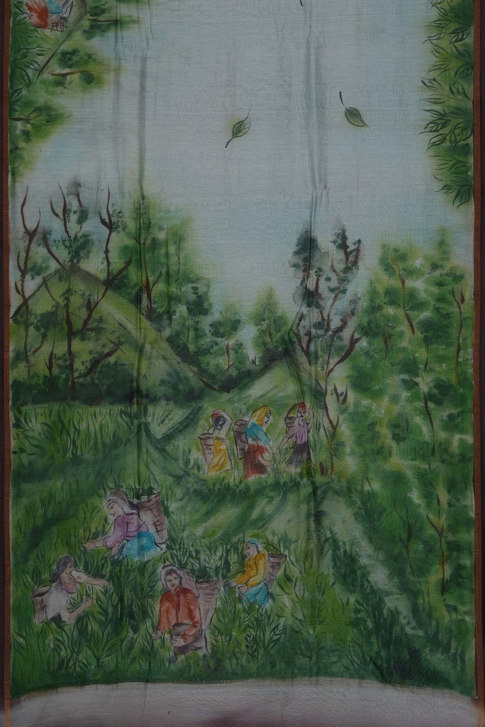 Image of Green Chanderi Silk Cotton Saree