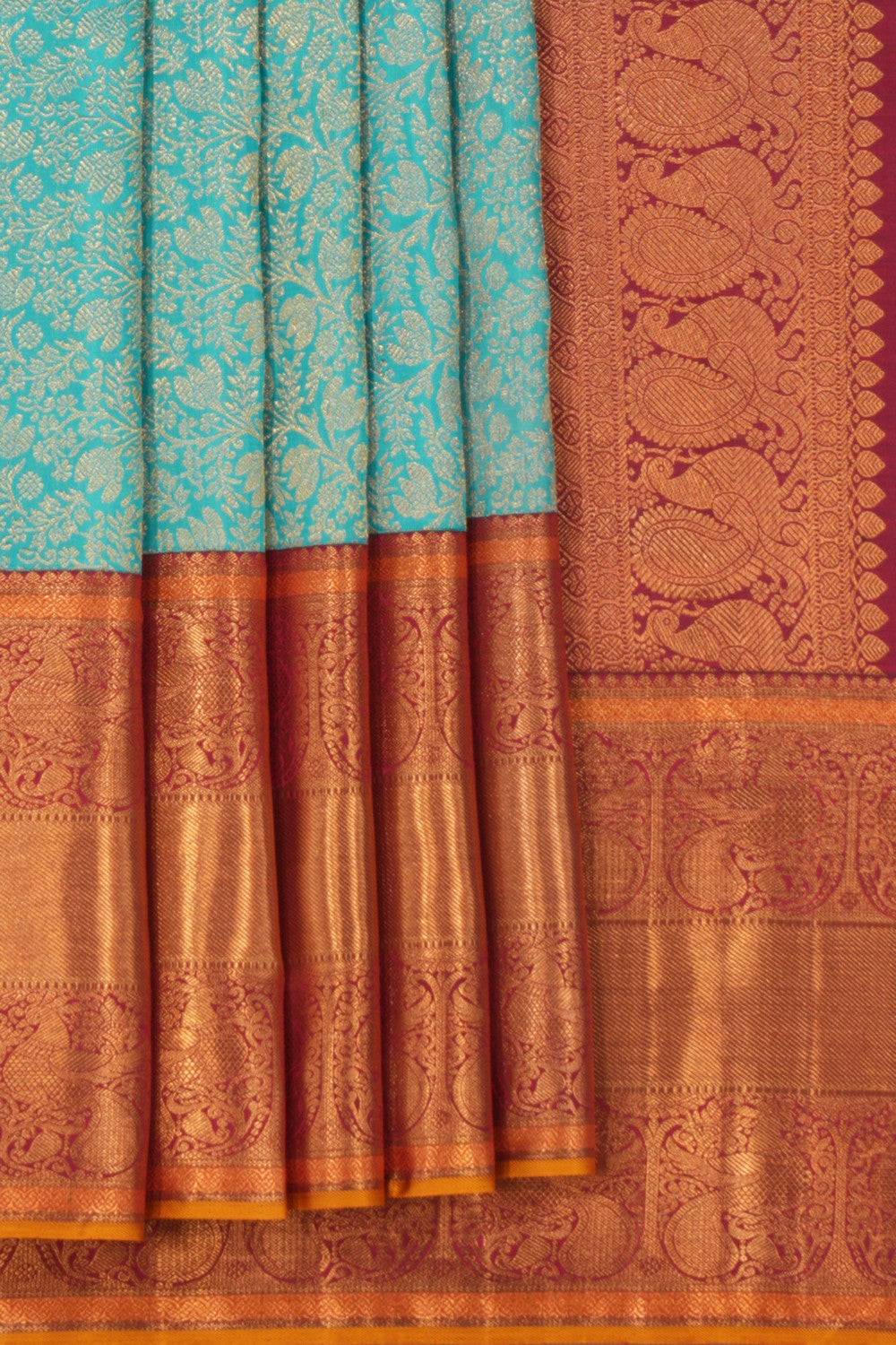 Kanchipattu Brocade Blue Saree