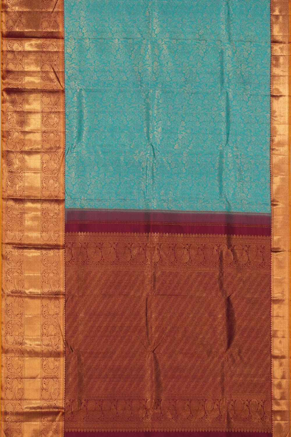 Kanchipattu Brocade Blue Saree