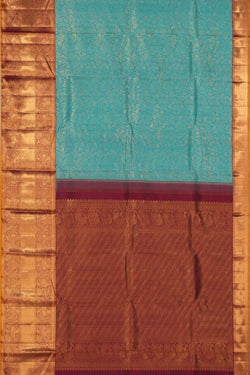 Image of Kanchipattu Brocade Blue Saree