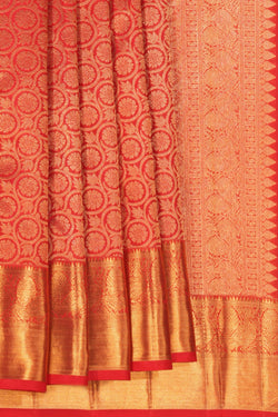 Image of Kanchipuram Silk Red Saree