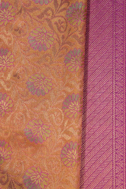 Image of Kanchipuram Silk Tissue Brocade Gold Saree