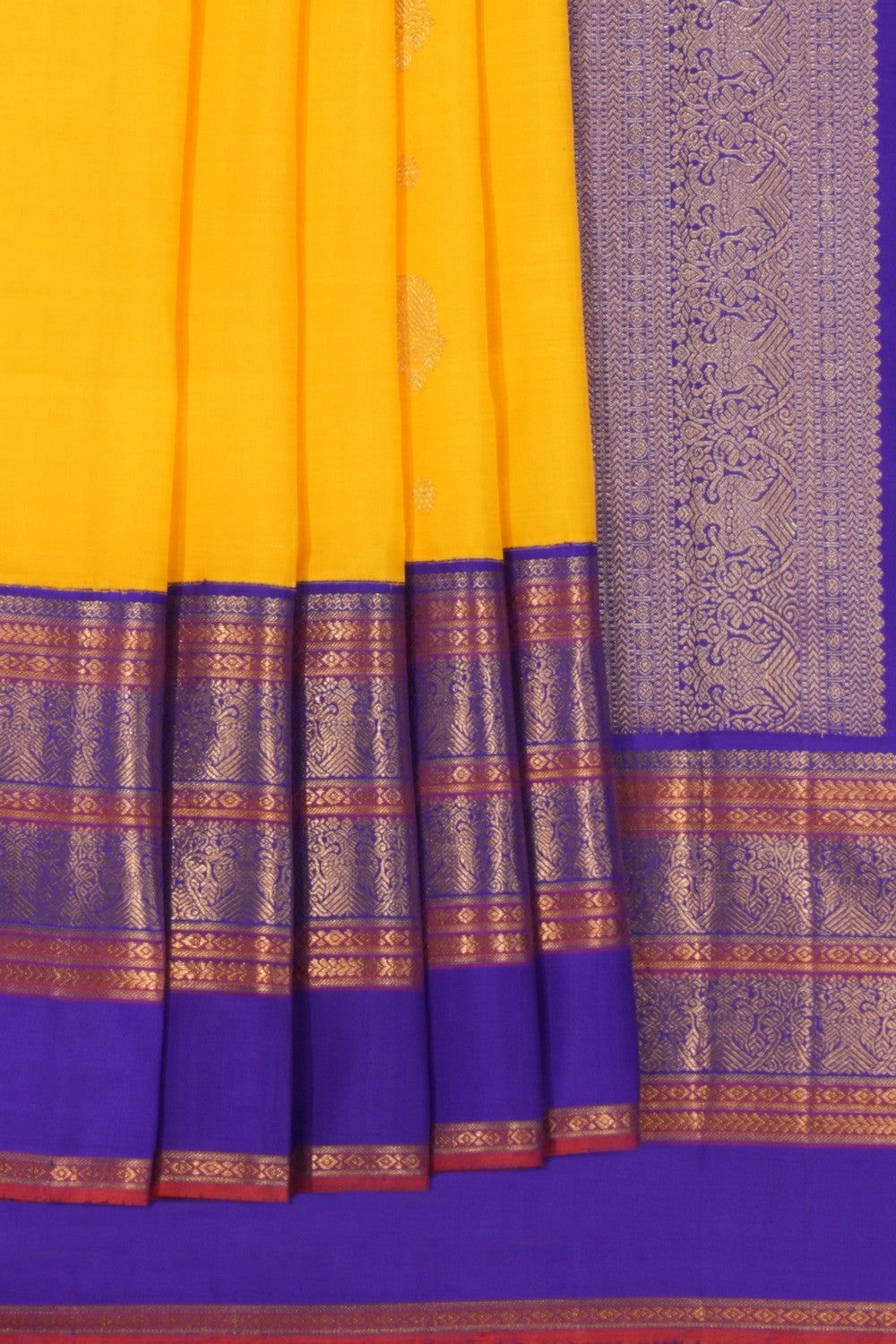 Kanchipuram Silk Peach Saree