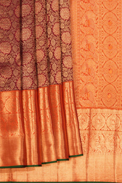 Image of Kanchipattu Brocade Maroon Saree