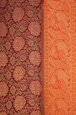 Image of Kanchipattu Brocade Maroon Saree