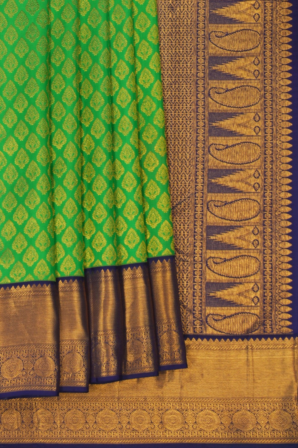 Image of Green Brocade Kanchipattu Saree