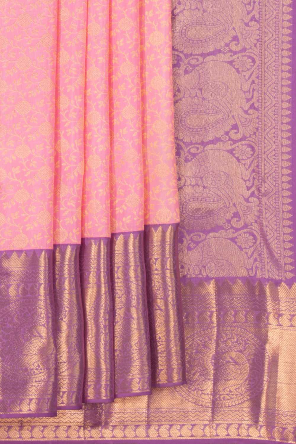 Kanchipattu Brocade Pink Saree