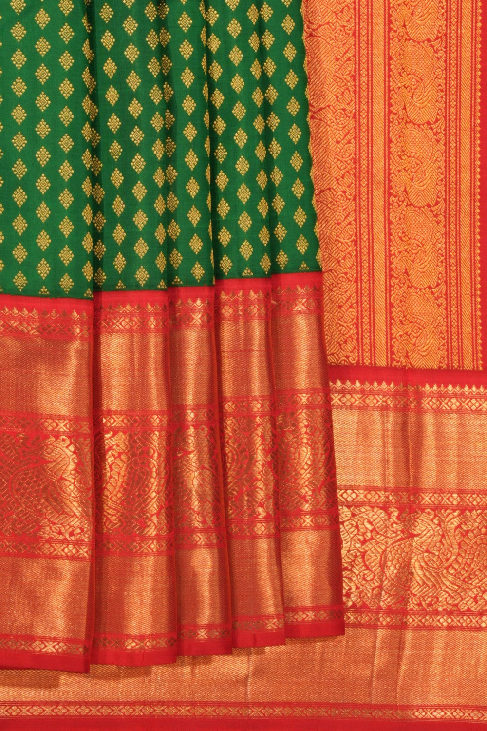 Kanchipuram Silk Green Saree