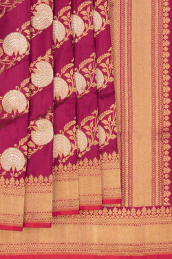 Image of Banarasi Silk Plum-Pink Saree