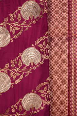 Image of Banarasi Silk Plum-Pink Saree