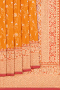 Image of Banarasi Silk Mustard Saree