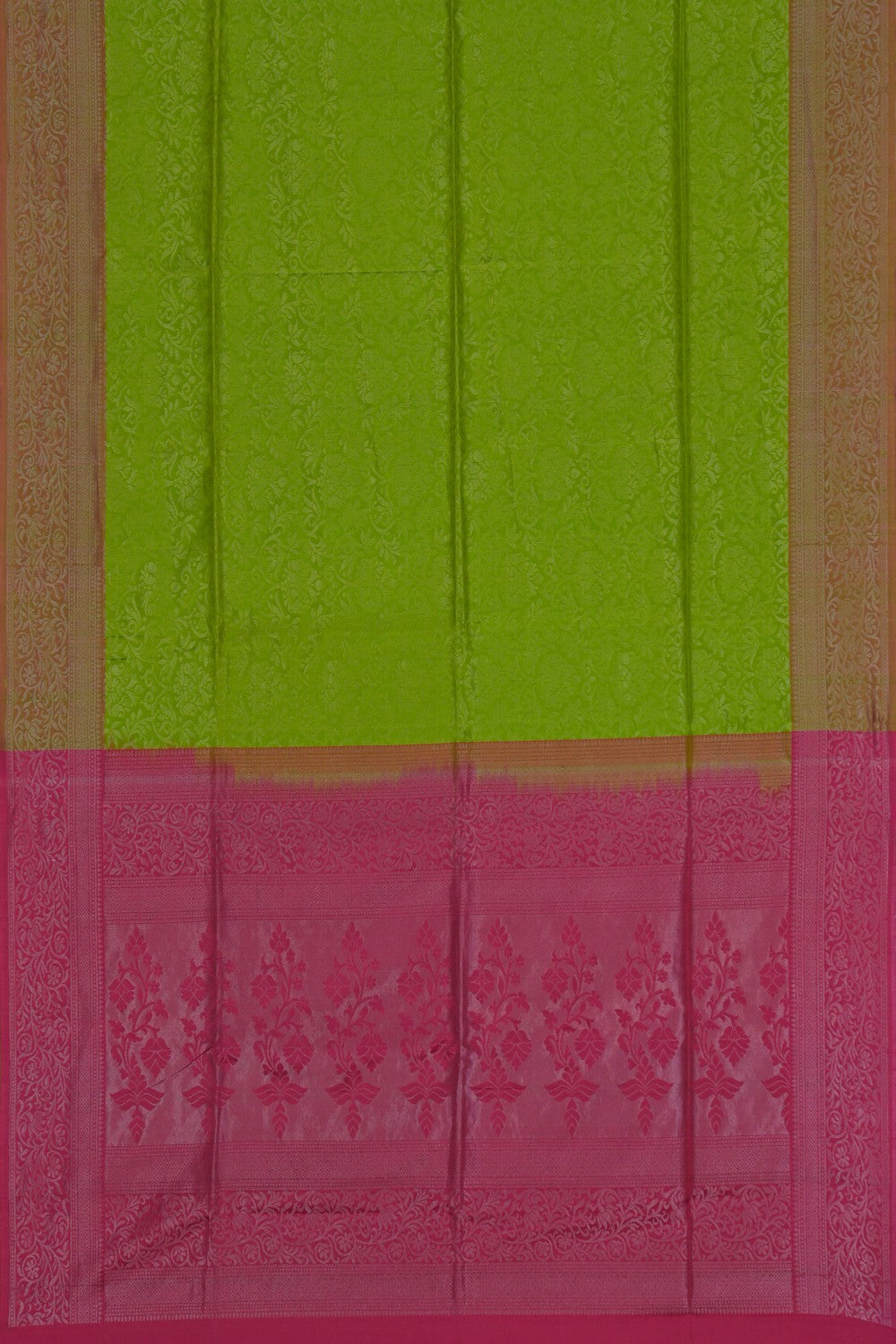 Image of South Silk Brocade Green Saree