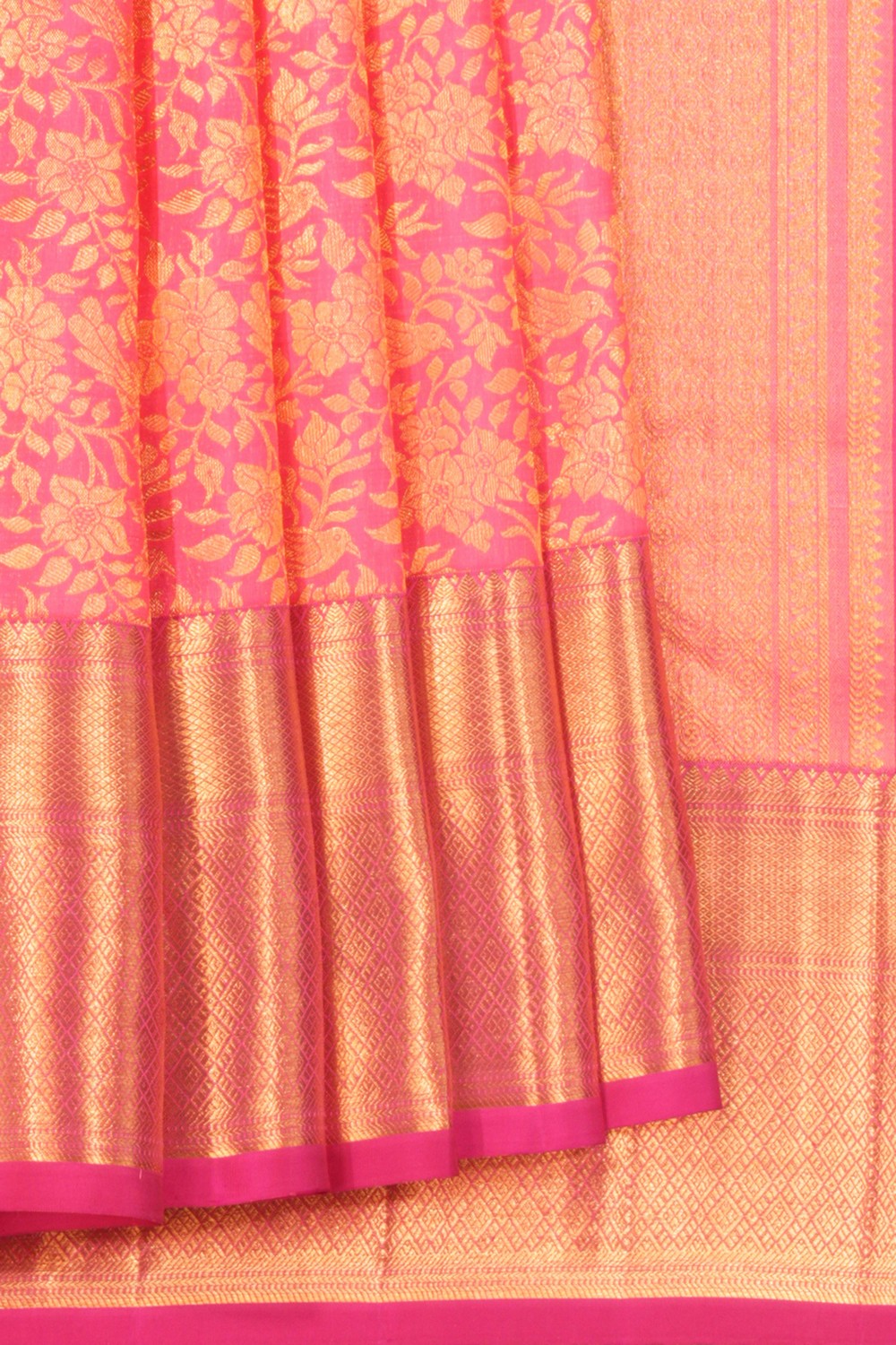 Kanchipattu Brocade Pink Saree