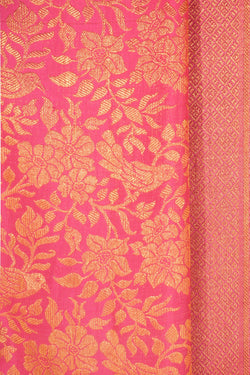 Image of Kanchipattu Brocade Pink Saree