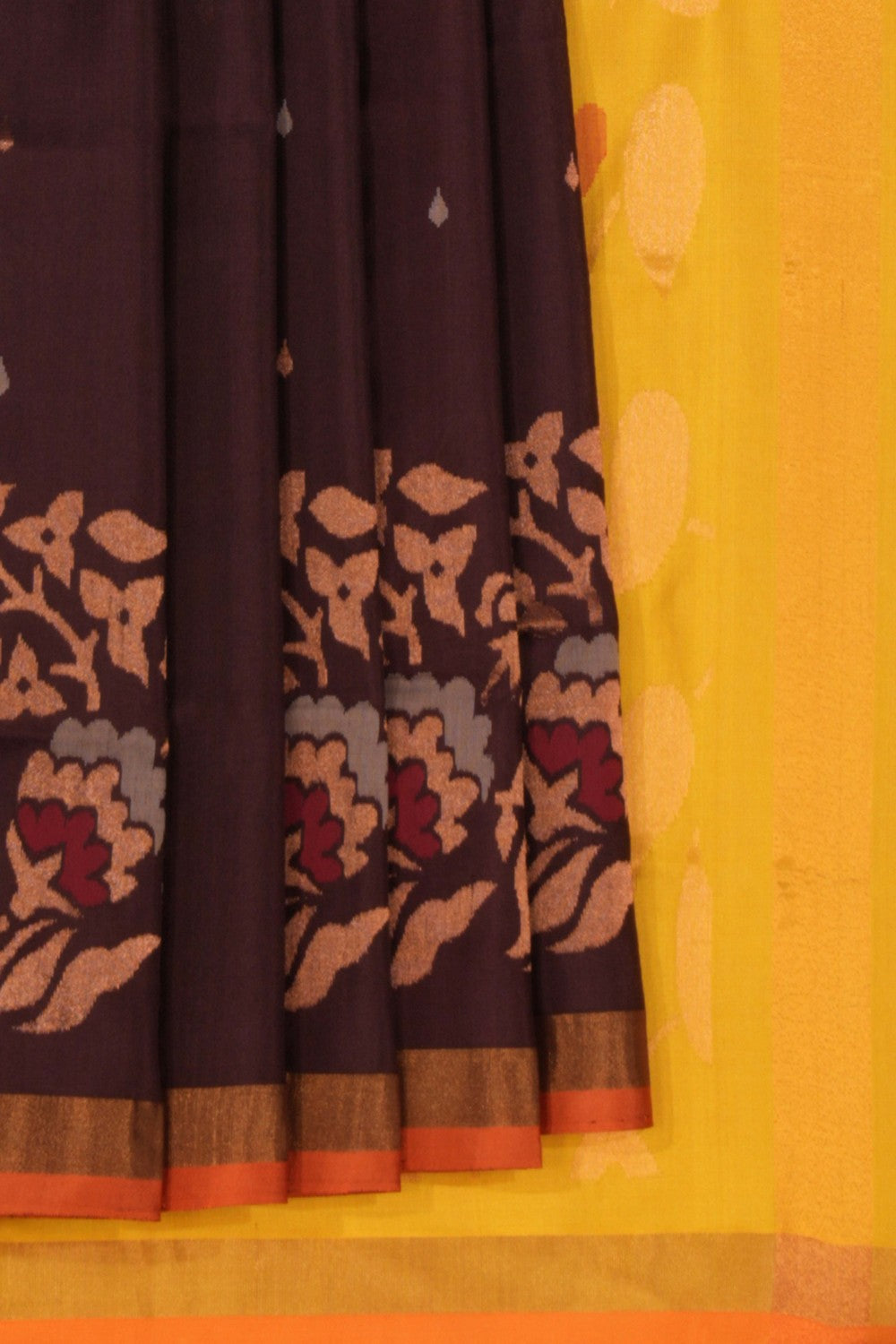 Uppada Silk Coffee Brown Saree