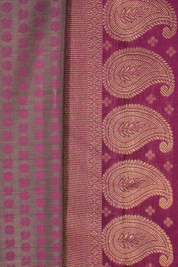 Image of Kanchipuram Silk Grey Saree