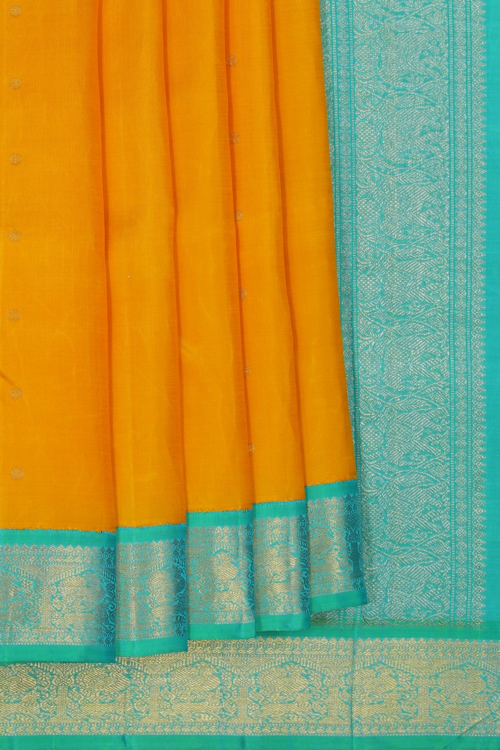 Image of Arani Silk Yellow Saree