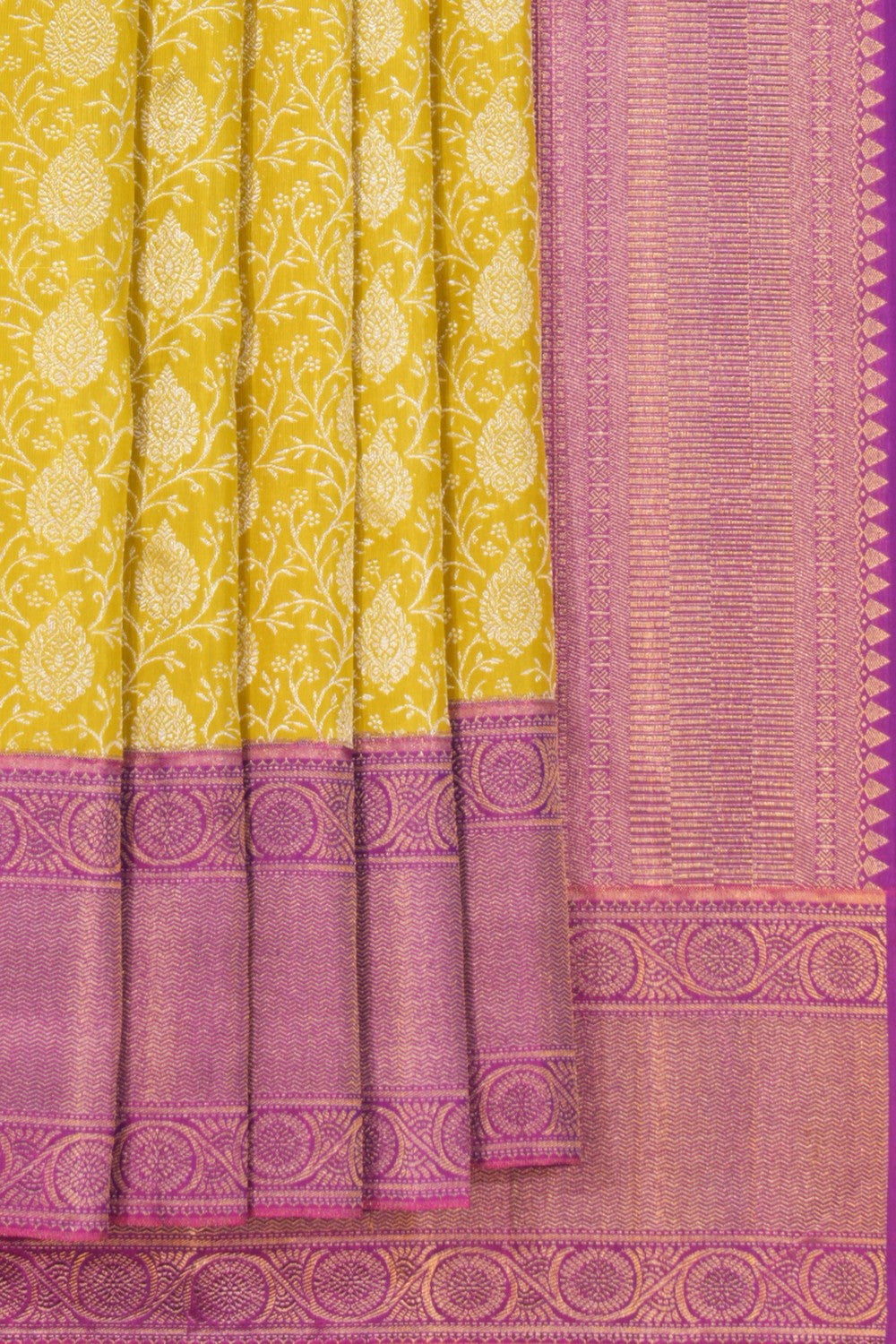 Image of Kanchipuram Silk Spring Green Saree