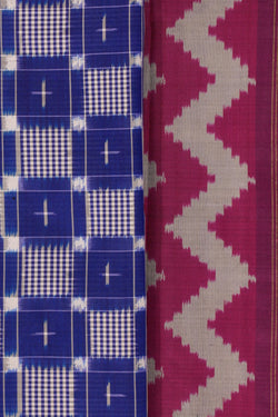 Image of Pochampally Ikat Indigo Blue Saree