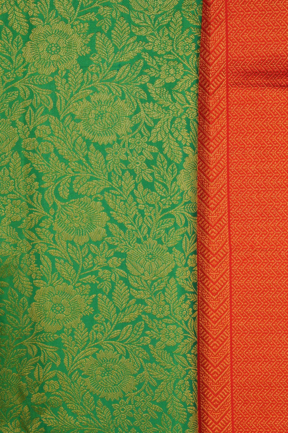 Kanchipattu Brocade Green Saree