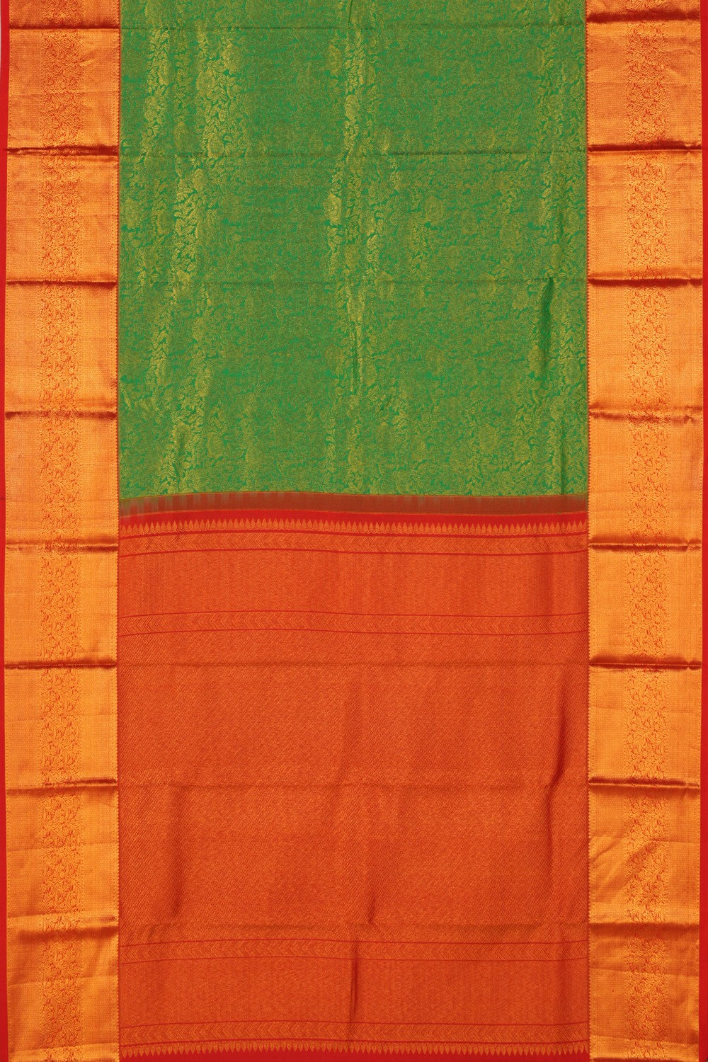 Kanchipattu Brocade Green Saree