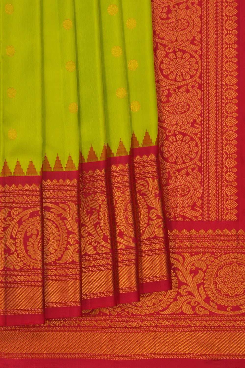 Image of Gadwal Silk Green Saree