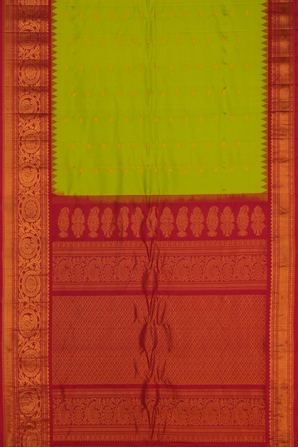 Image of Gadwal Silk Green Saree