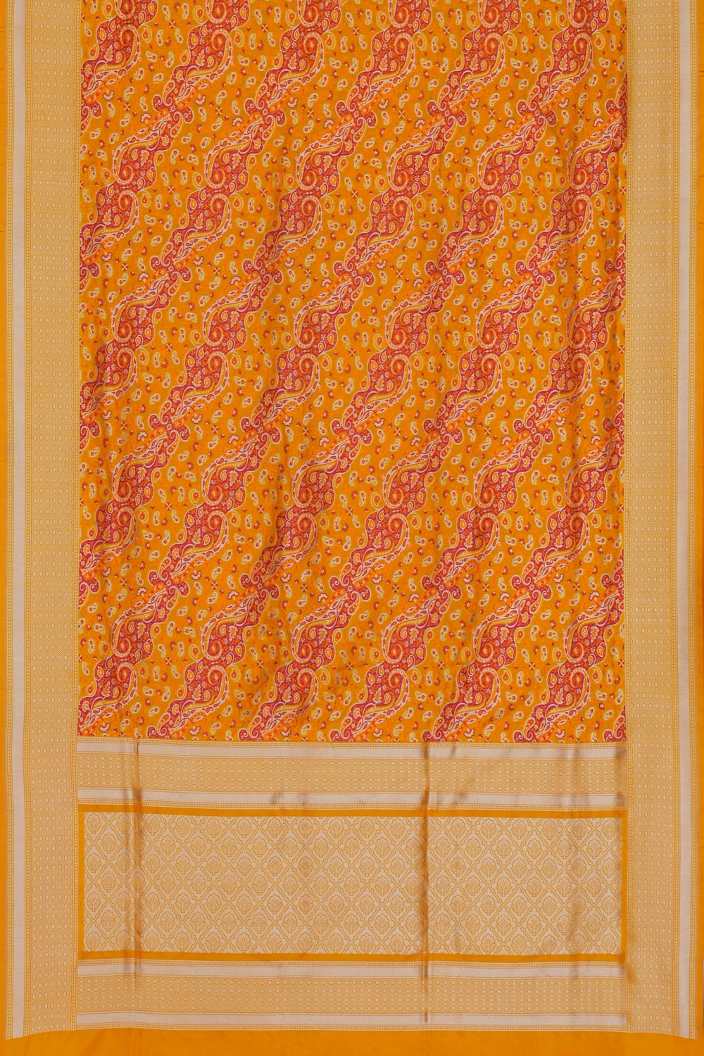 Image of Banarasi Brocade Silk Yellow Saree