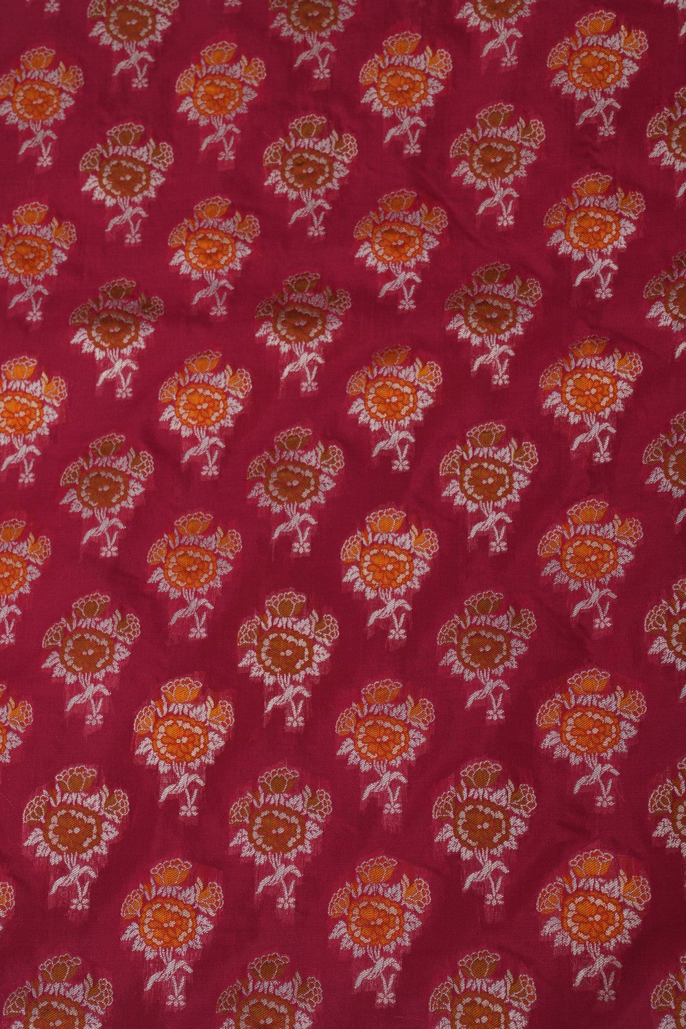 Image of Banarasi Brocade Silk Red Saree