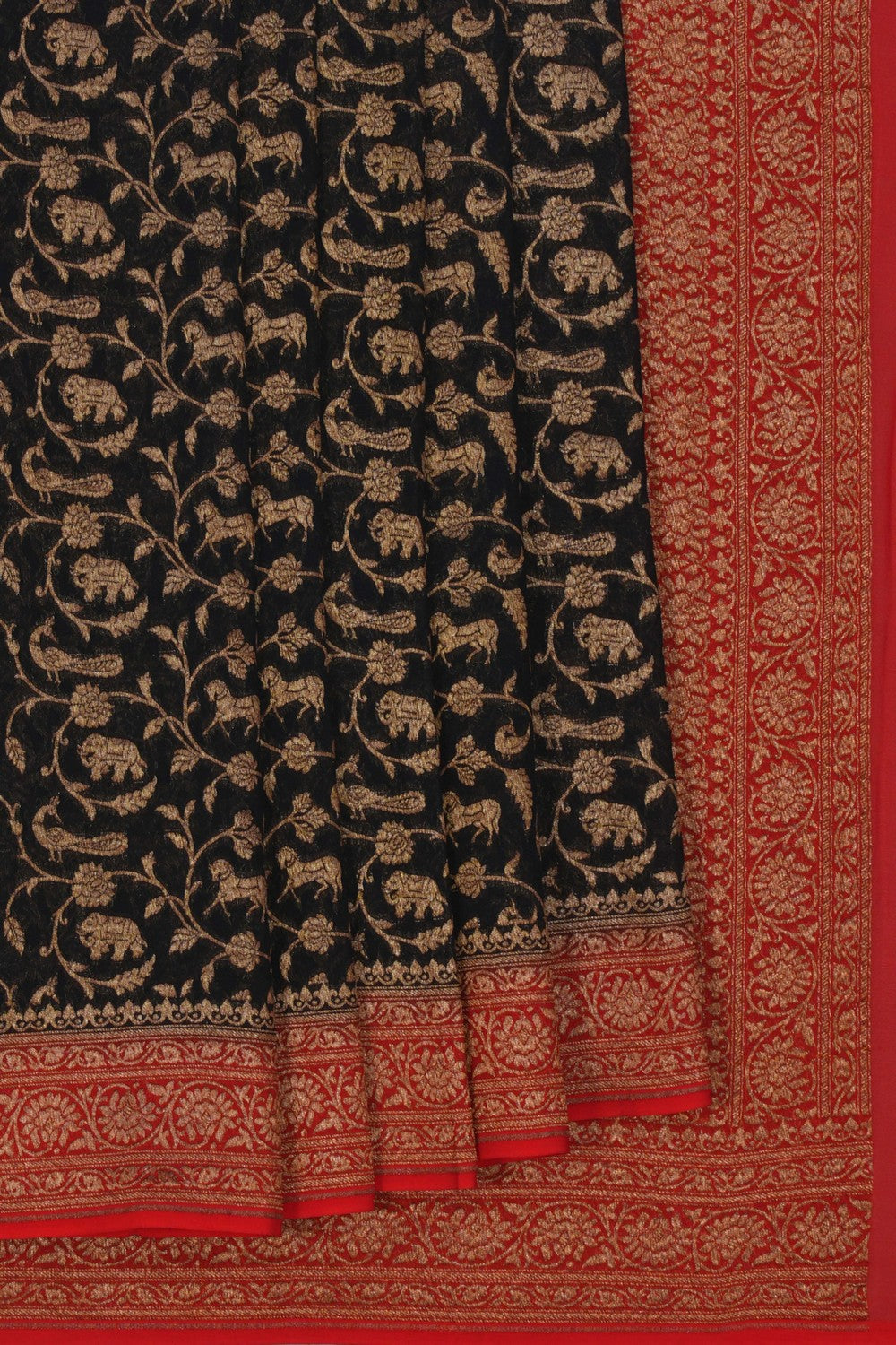 Image of Banarasi Georgette Black Saree