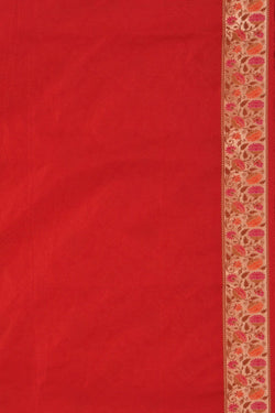 Image of Banarasi Silk Red Saree