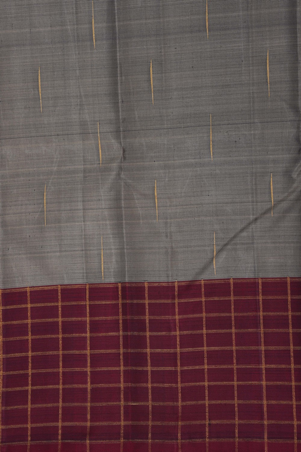 Image of Kanchipuram Silk Grey Saree