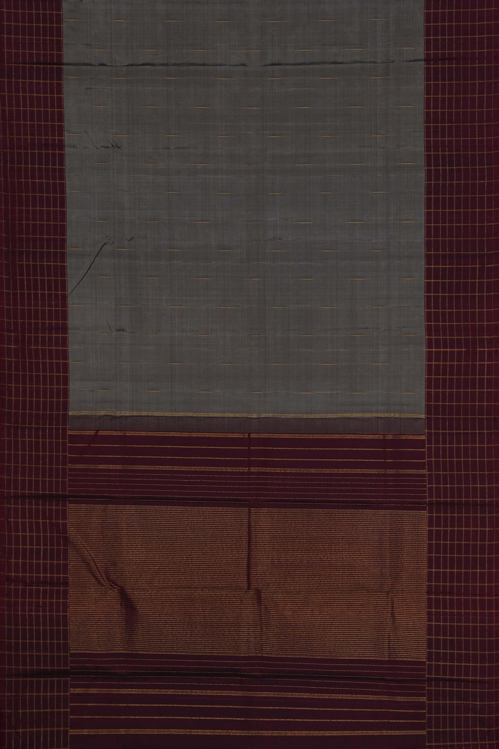 Image of Kanchipuram Silk Grey Saree