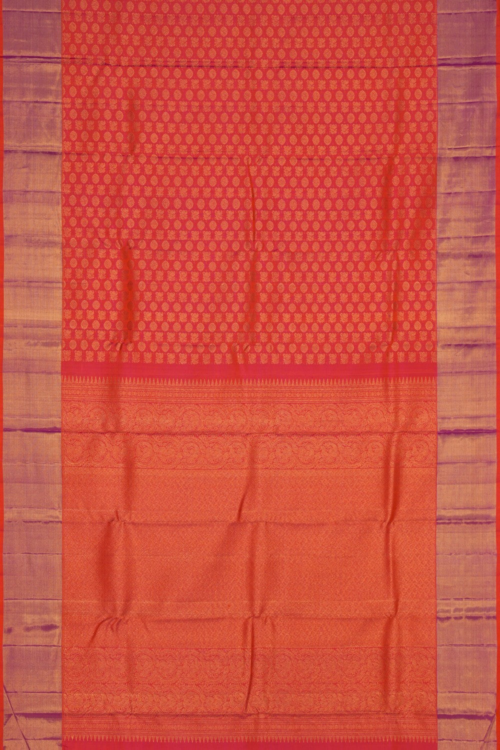 Image of Fuchsia-Pink Brocade Kanchipattu Saree