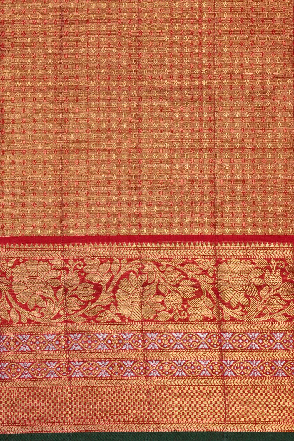 Image of Green Tissue Brocade Kanchipattu Saree