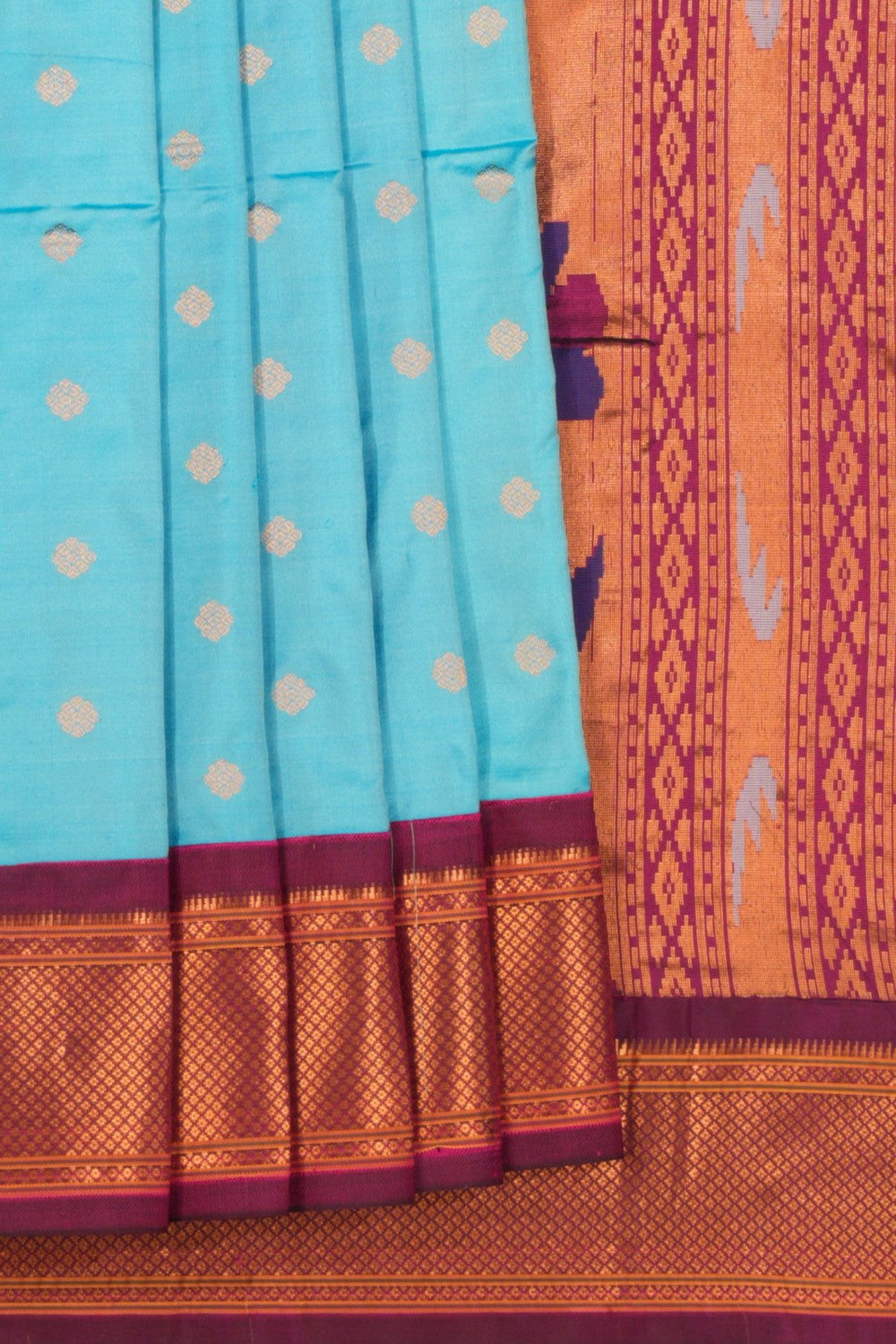 Gadwal Silk Blue Saree