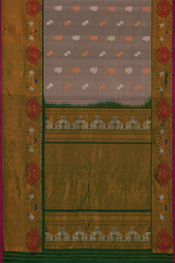 Image of Gadwal Silk Grey Saree